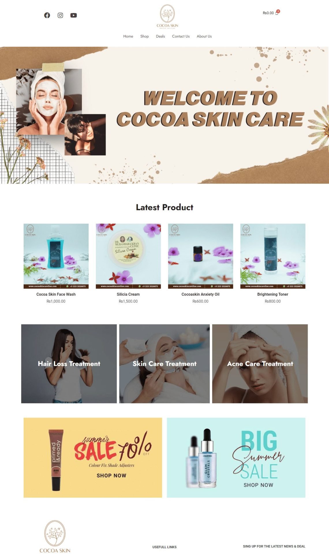 cocoa skin care online website
